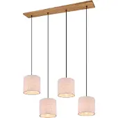 TRIO Lustre ELMAU bois clair gris 302100430
