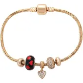 Gaya Bracelet or rose / rouge / noir
