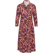 Goldner Robe-chemise noisette / violet / orange / rouge