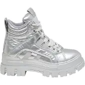 Buffalo Bottines à lacets 'Aspha' argent