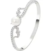 NAEMI Bracelet argent / blanc perle