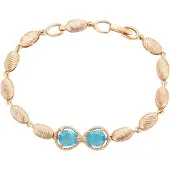 NAEMI Bracelet turquoise / or