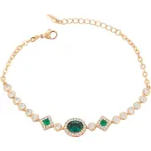 Gaya Bracelet or / émeraude