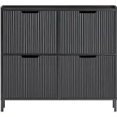SoBuy Meuble à chaussures - Noir - 100x19x91 cm