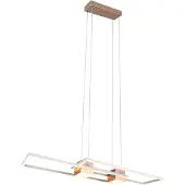 TRIO Leuchten LED Suspension Albany 37W, blanc chaud/blanc froid, coffee
