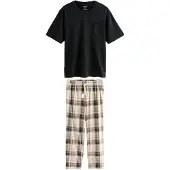 Next Pyjama long beige / bleu marine / marron / noir