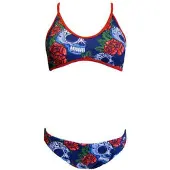 Turbo Roses&skulls Bikini Bleu 3XL Femme
