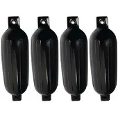 Seachoice Twin Eye Fender Noir 14 cm x 51 cm
