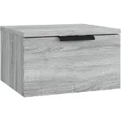 vidaXL Table de chevet murale Sonoma gris 34x30x20 cm