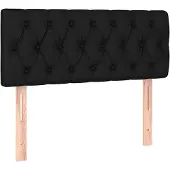 vidaXL Tête de lit noir 100x7x78/88 cm Tissu