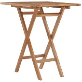 vidaXL Table de jardin pliante 60Ã60Ã75 cm teck massif