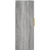vidaXL Armoires murales 2 pcs. Gris Sonoma 69,5x34x90 cm