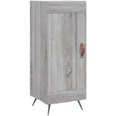 vidaXL Highboard Gris Sonoma 34,5x34x180 cm Matériau dérivé du bois