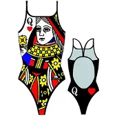 Turbo Queen Of Hearts Swimsuit Noir L Femme