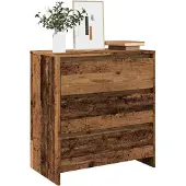 vidaXL Sideboard imitation vieux bois 70x41x75 cm Bois composite