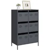 vidaXL Highboard Anthracite 68x39x101,5 cm Acier