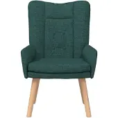 vidaXL Fauteuil relaxant Vert foncé 63 x 67 x 94 cm tissu