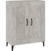 vidaXL Sideboard gris béton 69,5x34x90 cm Bois composite