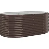 vidaXL Lit surélevé de jardin Acier enduit de poudre marron