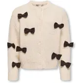 ONLY GIRLS Cardigan 'KMGRosalin' beige clair / marron chiné