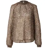 QS Chemisier jaune / rose ancienne / noir
