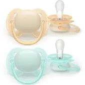 Philips AVENT Ultrasoft SCF091/40 0-6 m tétine Neutral 2 pcs