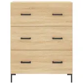 vidaXL Highboard chêne Sonoma 69,5x34x180 cm Matériau dérivé du bois