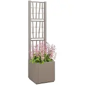 vidaXL Cache-pot de jardin Gris 36 x 36 x 140 cm Polypropylène