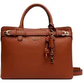 GUESS Gregoria Lrg Gfriend Satchel Handbag Marron
