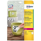Avery Zweckform Étiquettes polyéthylène ultra-résistantes L4775REV-20 , 210 x 297 mm, amovible, blanc
