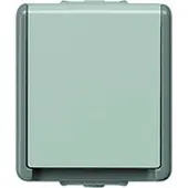 Siemens Prise, snap-in, 2 voies, Delta, avec couvercle à charnière, horizontale, IP44, gris - Prise 5UB4722