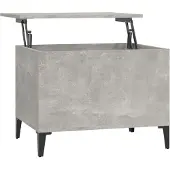 vidaXL Table basse gris béton 60x44,5x45 cm Bois composite
