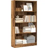 vidaXL Bibliothèque vieux bois 80x24x143 cm bois d'ingénierie