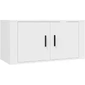 vidaXL Armoire TV murale blanche 80x34,5x40 cm