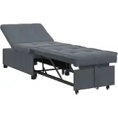 vidaXL Canapé-lit gris foncé 194 x 67 x 82 cm velours
