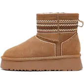 Derimod Boots camel / marron / blanc