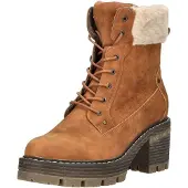 Mustang Bottines à lacets cognac