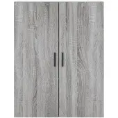 vidaXL Highboard Gris Sonoma 69,5x34x180 cm Matériau dérivé du bois