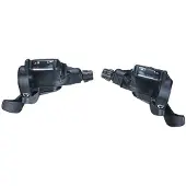 Microshift Mtb Shifter Set Argenté 3 x 7s