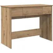 vidaXL Table de maquillage , style artisanal, chêne, 100 x 45 x 76 cm