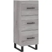 vidaXL Highboard Gris Sonoma 34,5x34x180 cm Matériau dérivé du bois
