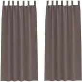 vidaXL Rideaux occultants à œillets, 2 pièces, marron foncé, polyester