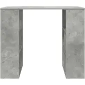 vidaXL Bureau , béton gris, panneaux de particules, 90 x 50 x 75 cm