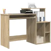 vidaXL Bureau Chêne Sonoma 120,5 x 44 x 88,5 cm Bois composite