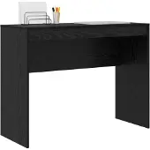 vidaXL Bureau noir imitation chêne 100 x 40 x 76 cm
