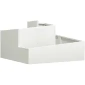 vidaXL Cache-pot de jardin Blanc 80 x 80 x 50 cm Acier laminé à froid