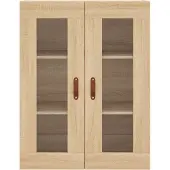 vidaXL Highboard chêne Sonoma 69,5x34x180 cm Matériau dérivé du bois