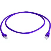 Telegärtner 100008685 RJ45 Network cable, patch cable CAT 6A S/FTP 5.00 m Purple Flame-retardant, incl. detent, Twin shield, double shielding, Halogen-free,