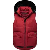 NAVAHOO Gilet 'Zimthäschen XIV' rouge foncé / noir