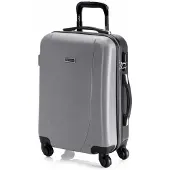 Itaca unisex. 71150-02 Valise courte cabine de voyage 4 roues Chariot 71150 argent -55x38x20cm (OSFA), Argenté, Casuel, ABS/Polycarbonate